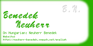 benedek neuherr business card